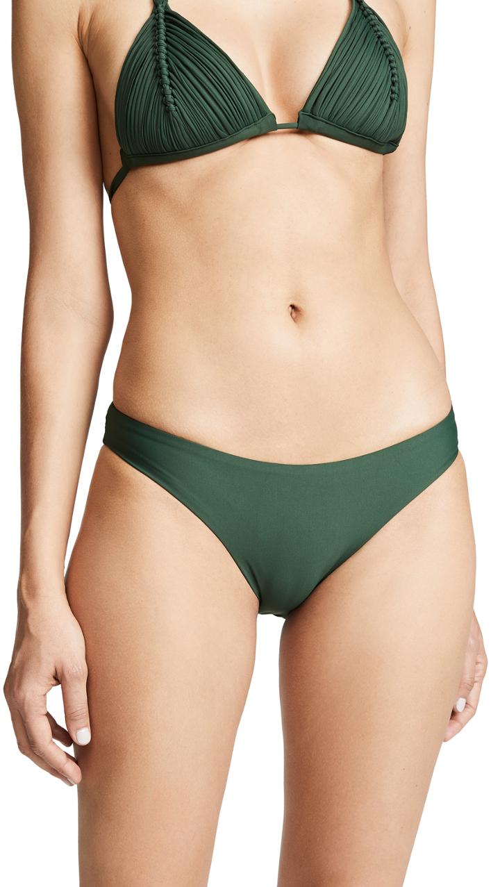 Pilyq Basic Ruched Full Bikini Bottoms