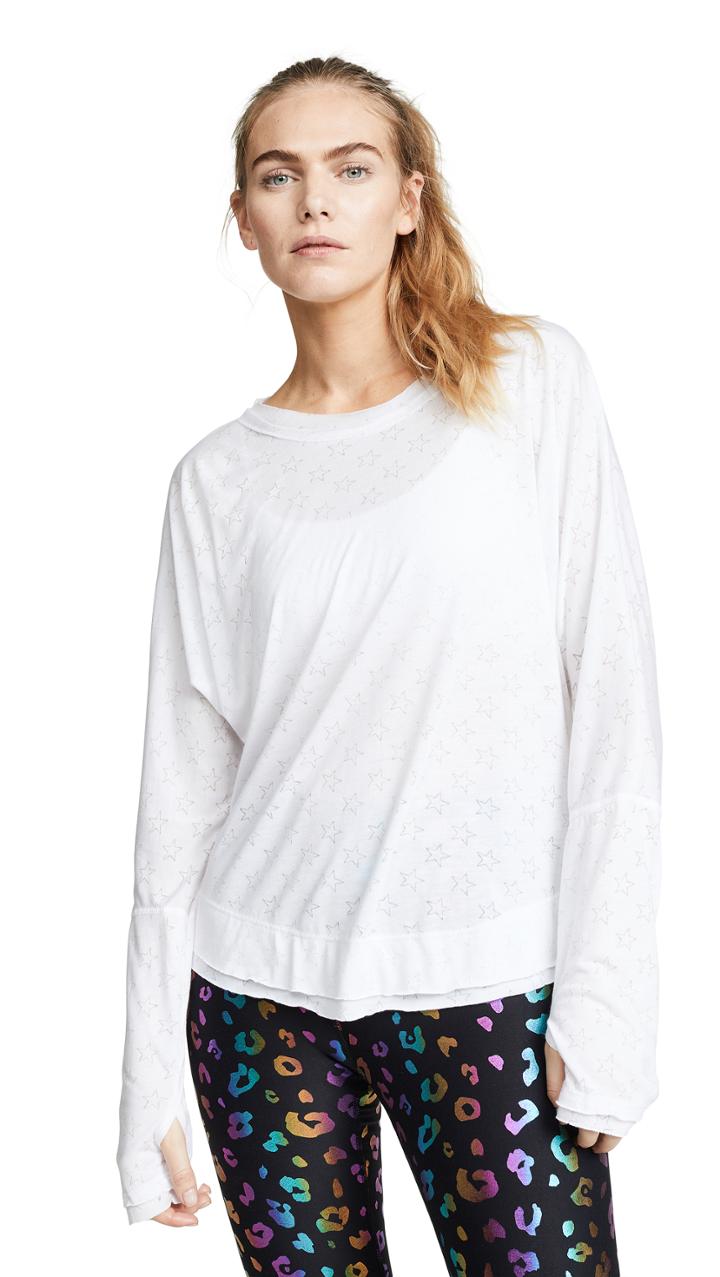 Terez Star Burnout Long Sleeve Tee