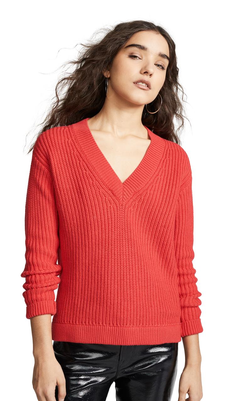 Bop Basics Deep V Sweater