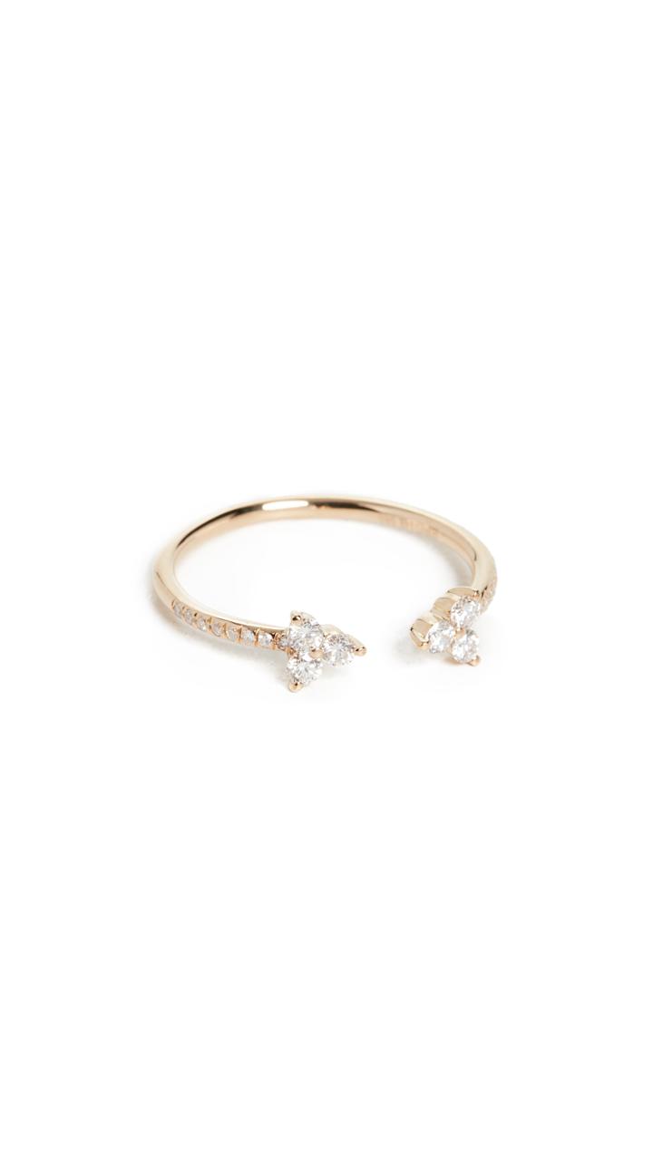 Ef Collection 14k Open Diamond Trio Ring