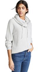 James Perse Thermal Stitch Cashmere Hoodie