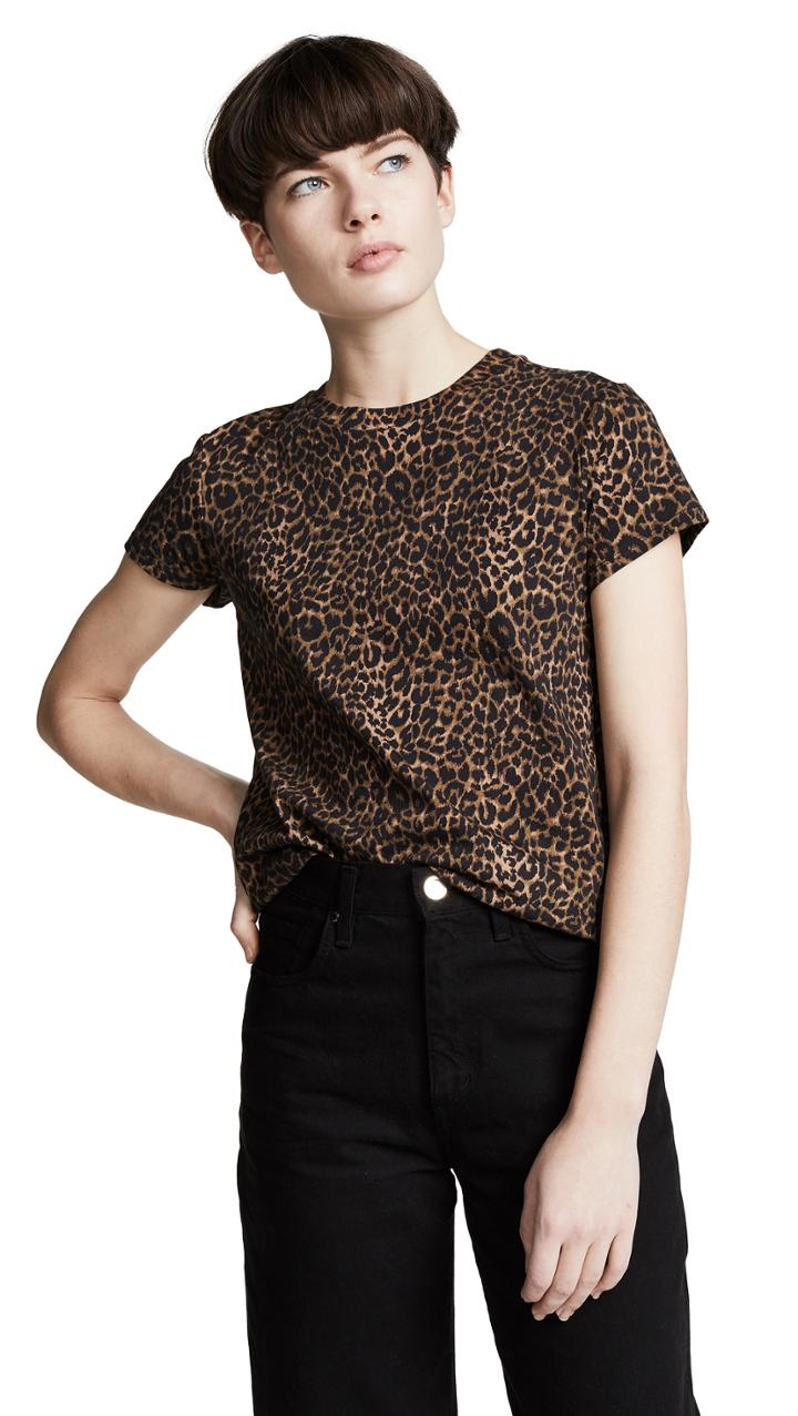 Pam Gela Mini Leopard Basic Crew Tee