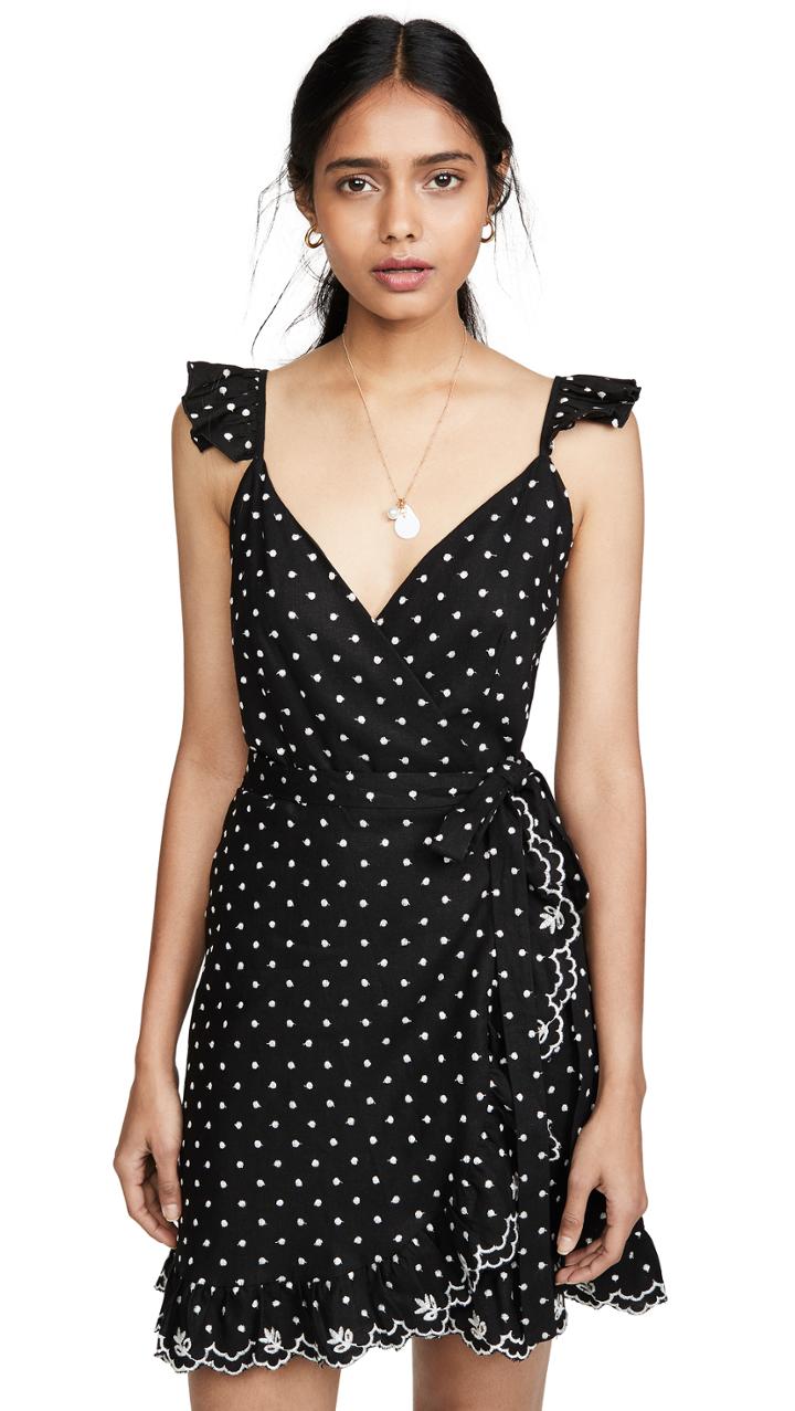 Wayf Simone Ruffle Wrap Cami Dress