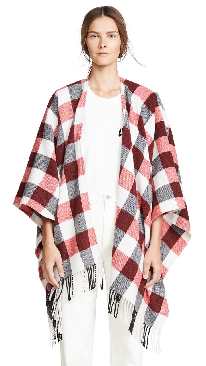 Rag Bone Buffalo Plaid Poncho