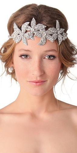 Deepa Gurnani Floral Crystal Headband