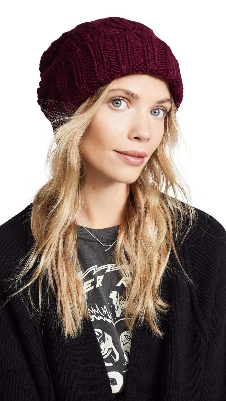 Free People Harlow Cable Knit Beanie