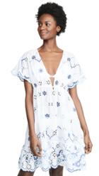Shoshanna Cut Out Eyelet Floral Dress