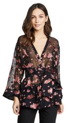Alice Olivia Rosario Tie Waist Top