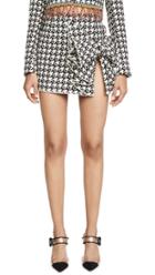 Area Monogram Houndstooth Crystal Trimmed Bow Skirt
