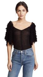 Ryan Roche Off Shoulder Cashmere Sweater