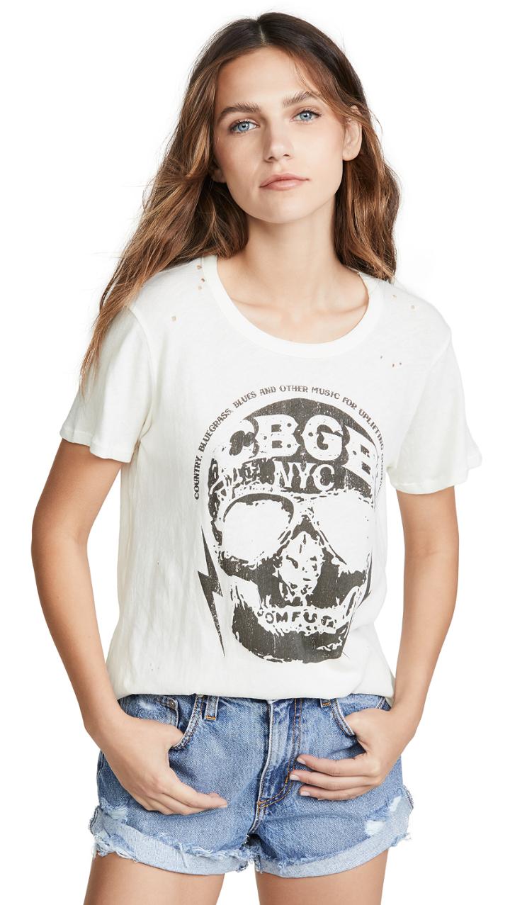 Chaser Gauzy Cotton Crew Neck Tee