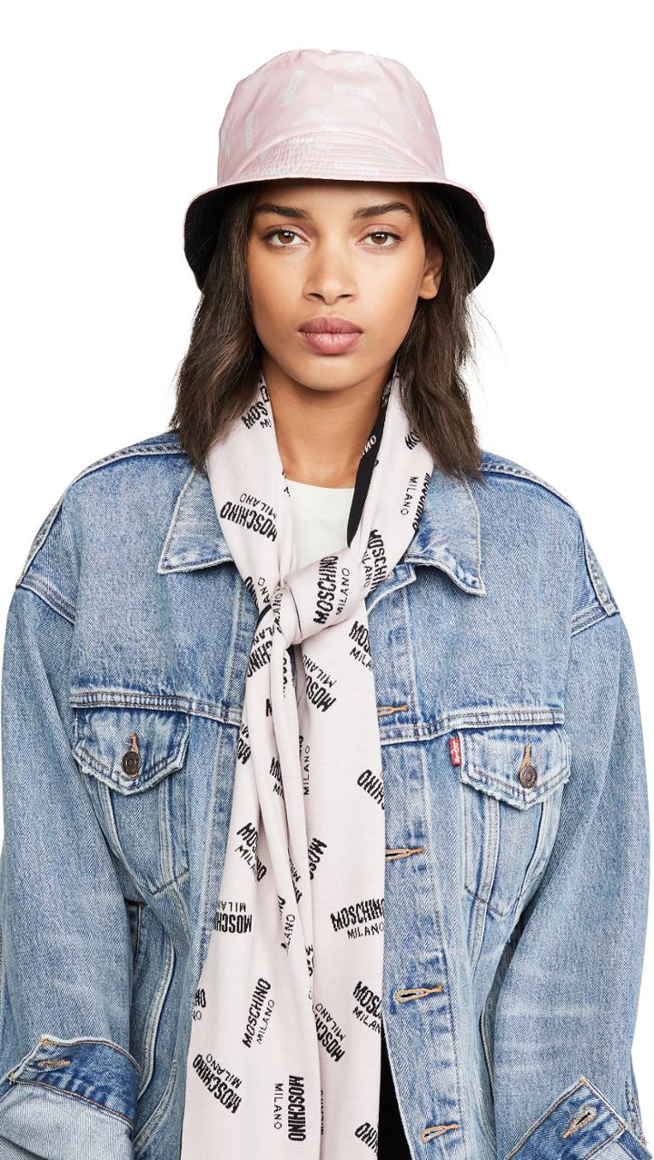 Moschino Logo Print Bucket Hat