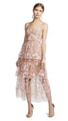 Self Portrait Floral Embellished Midi Dress