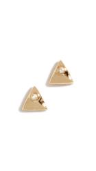 Gorjana Triangle Shimmer Stud Earrings