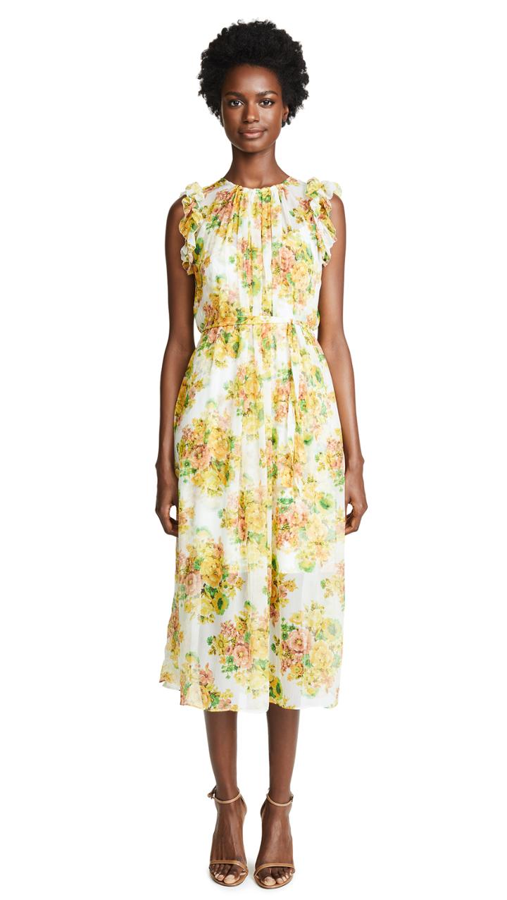 Zimmermann Golden Ruffle Tank Dress