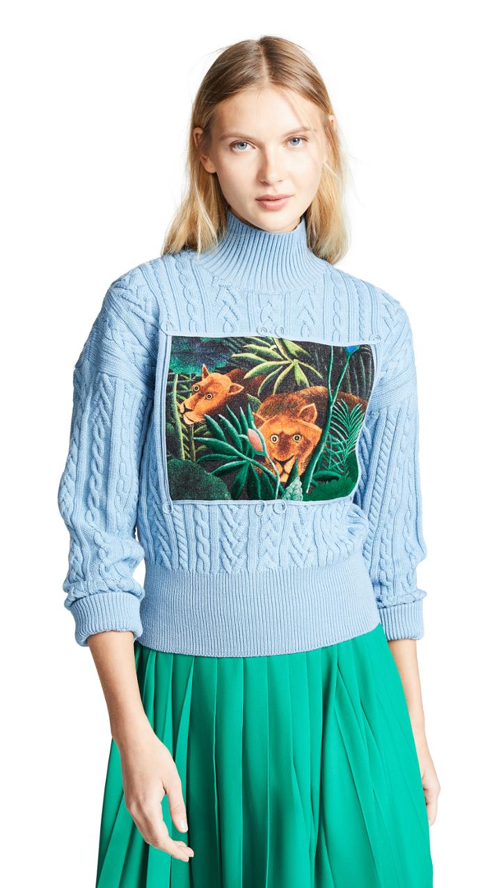 Kenzo High Collar Long Sleeve Sweater