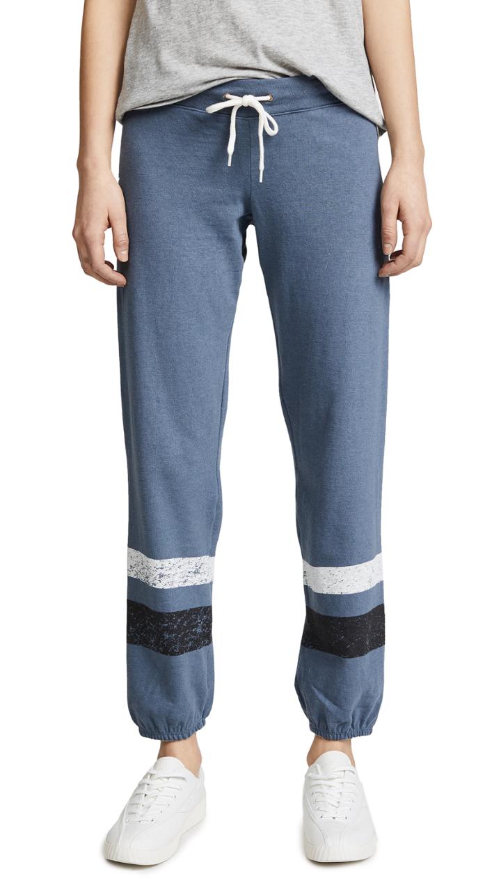 Monrow Vintage Sweatpants With Stripes