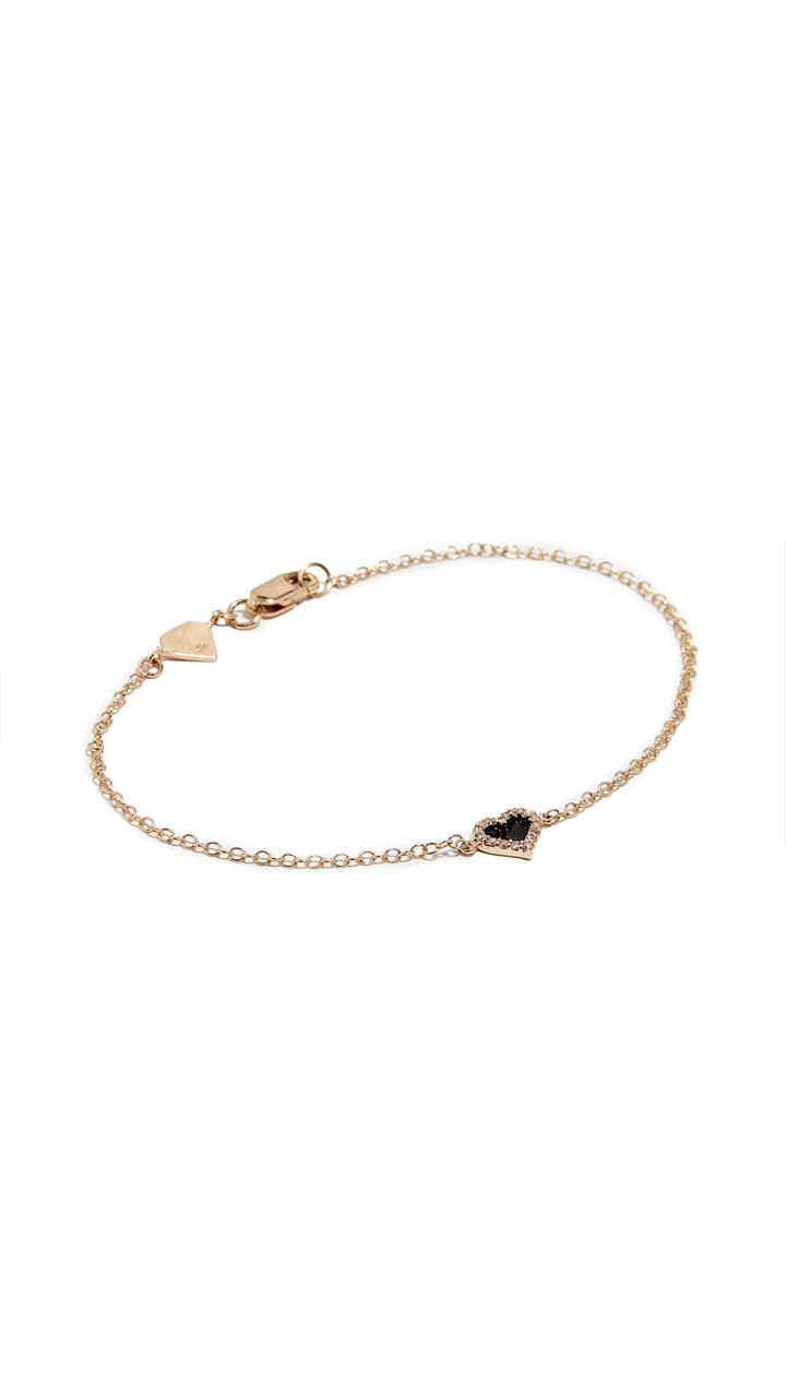 Alison Lou 14k Diamond Heart Bracelet