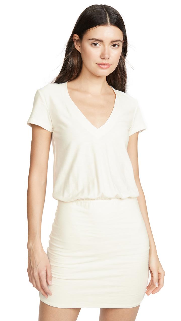 James Perse V Neck Blouson Dress