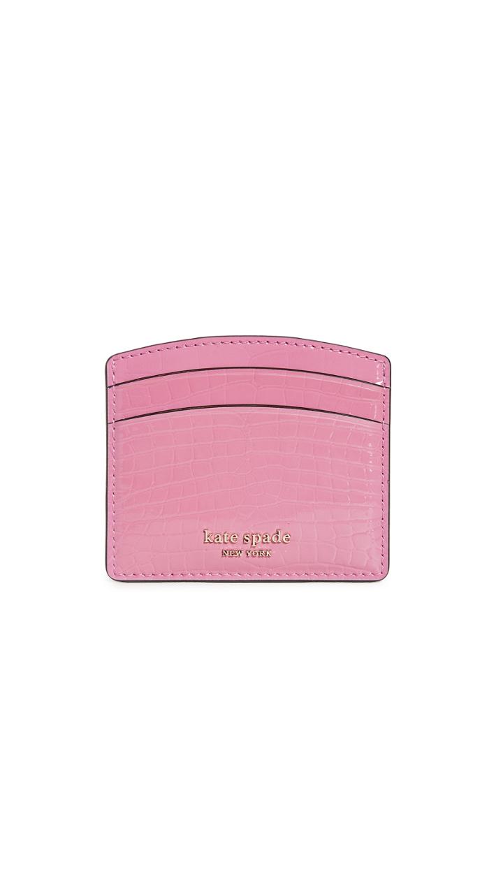 Kate Spade New York Sylvia Croc Embossed Card Holder