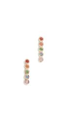 Zoe Chicco 14k Tiny Bezel Bar Rainbow Earrings