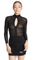Versace Jeans Couture Turtleneck Rouched Dress