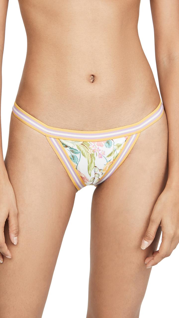 Zimmermann Zinnia Elastic Triangle Bikini Bottoms