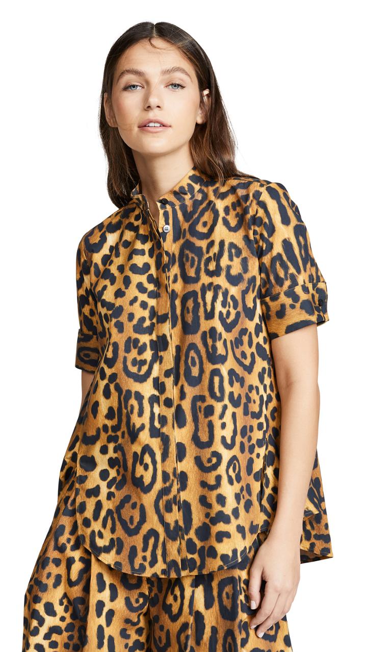 Adam Lippes Printed Trapeze Shirt