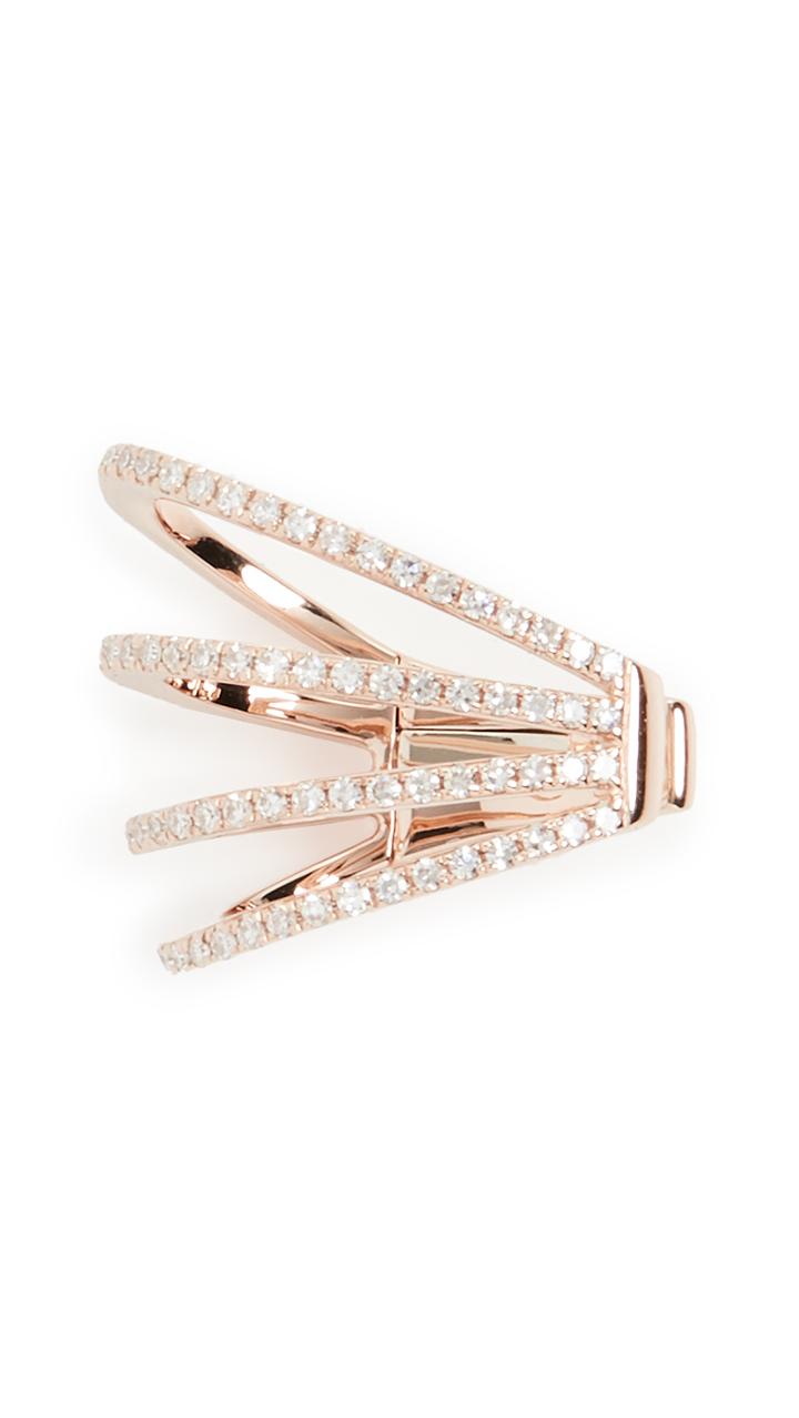 Ef Collection 14k Diamond Cage No Piercing Earcuff