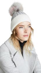 Jocelyn Knit Hat With Fur Pom