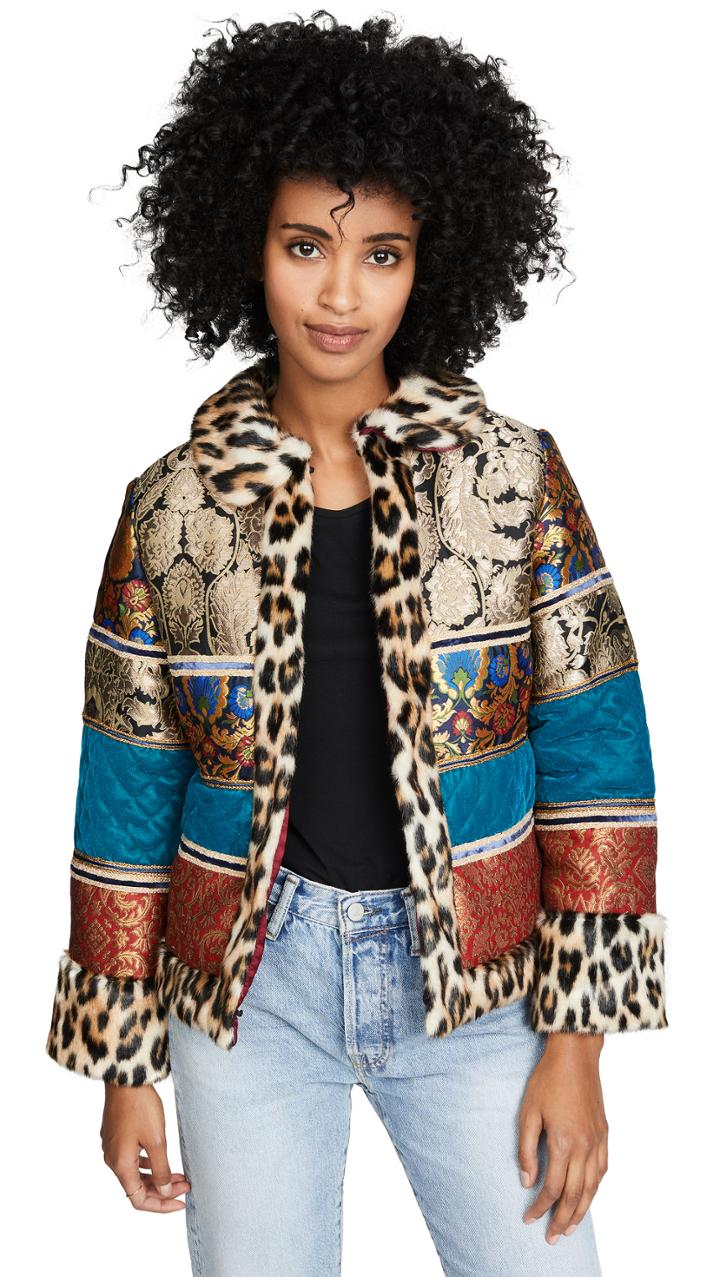 Alice Olivia Glennie Patchwork Jacket