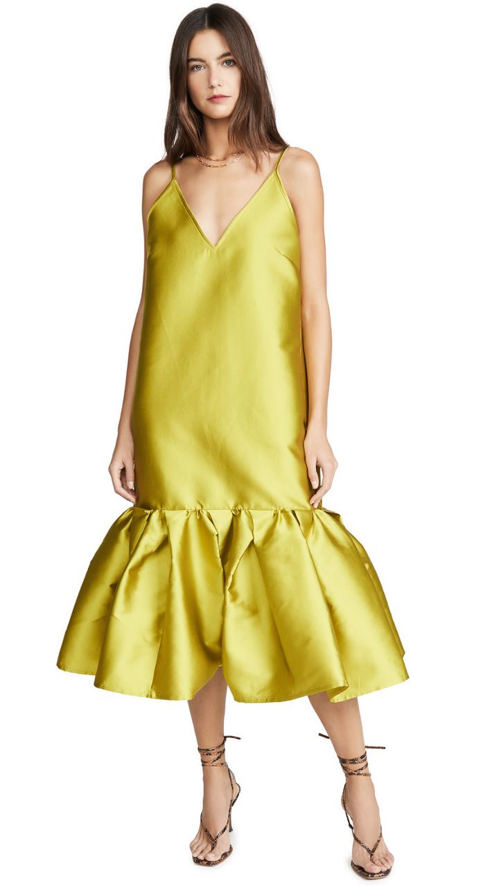 Marques Almeida Puff Hem Slip Dress