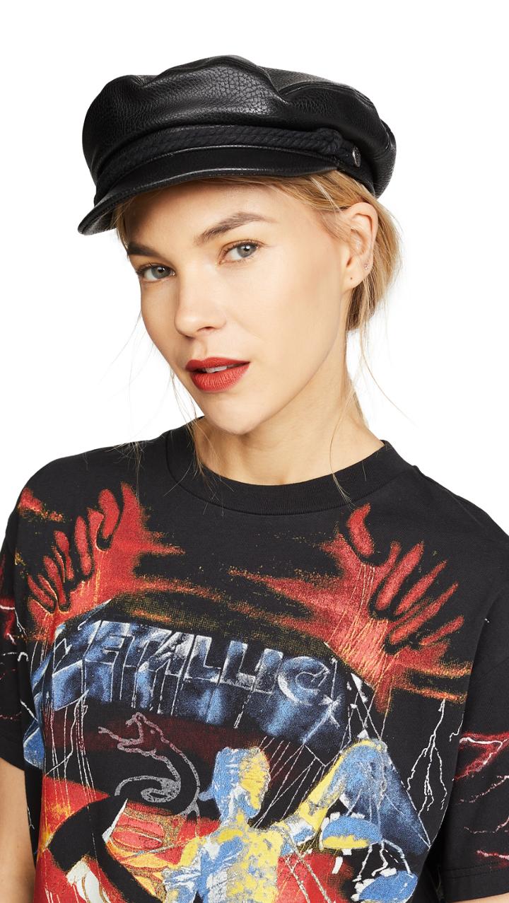 Brixton Fiddler Faux Leather Cap Hat