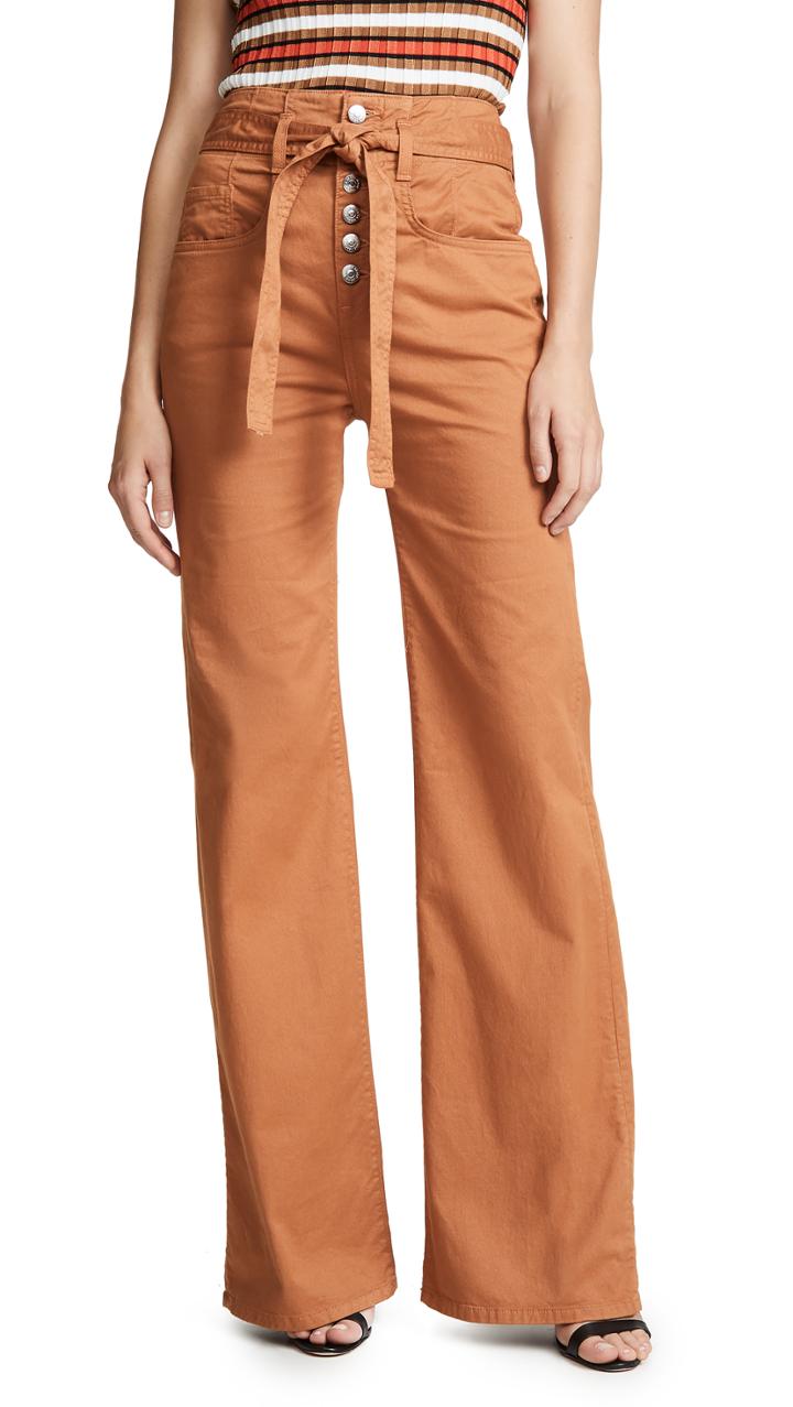 Veronica Beard Jean Rosanna Corset Wide Leg Pants