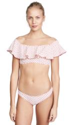 Lisa Marie Fernandez Charlotte Drawstring Crepe Maillot