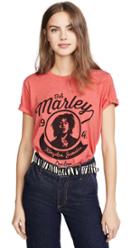Alice Olivia Jeans Milo Roll Sleeve Knot Tee