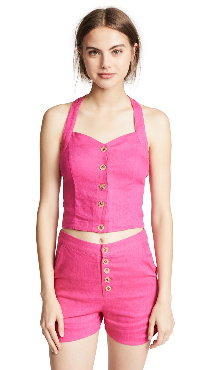 Moon River Button Front Blouse