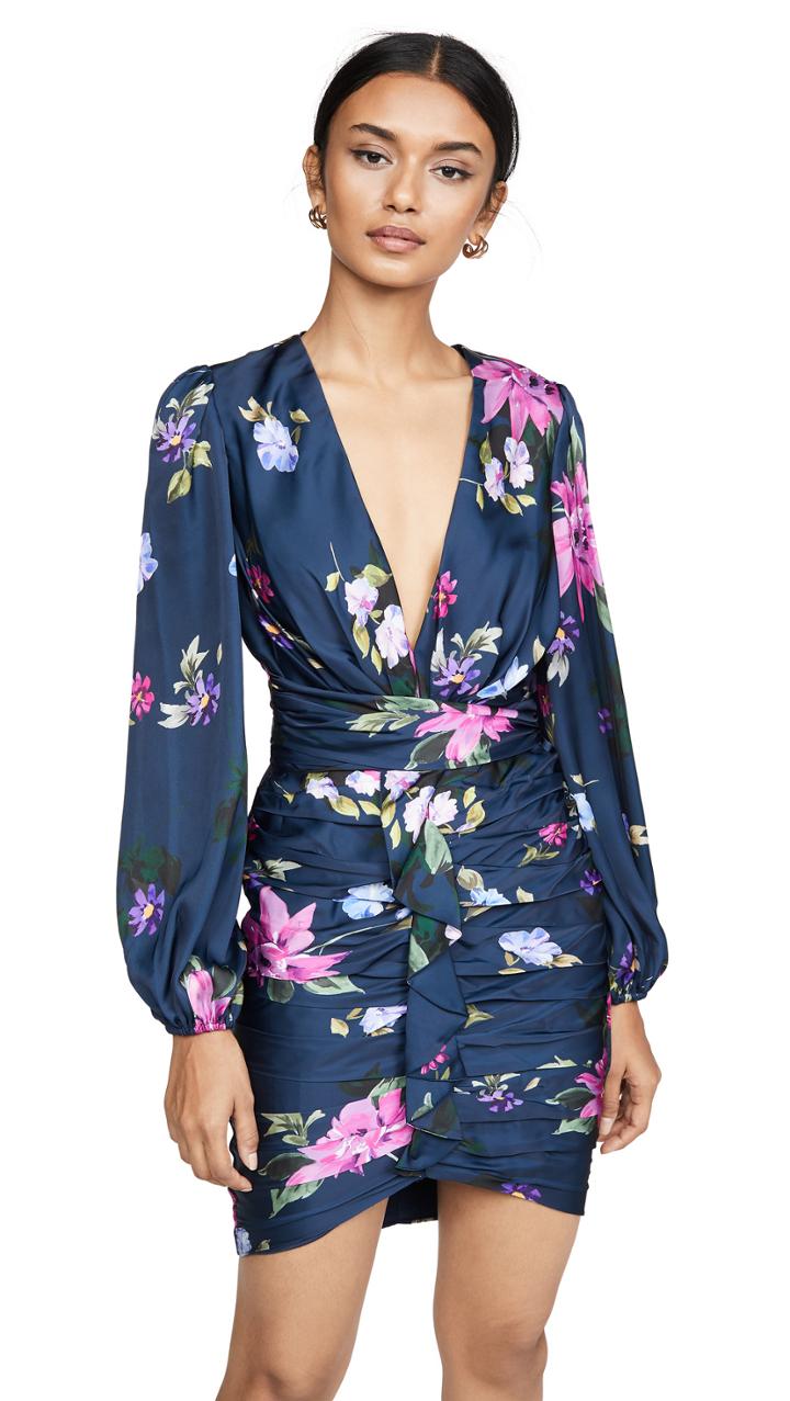 Jill Jill Stuart Deep V Ruched Dress