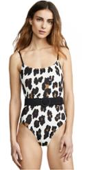 Solid Striped The Belted Nina One Piece Swimsuit