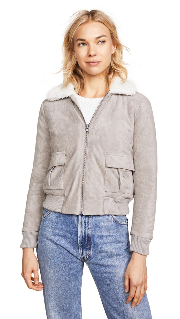 Cupcakes And Cashmere Ira Reversible Bomber Jacket