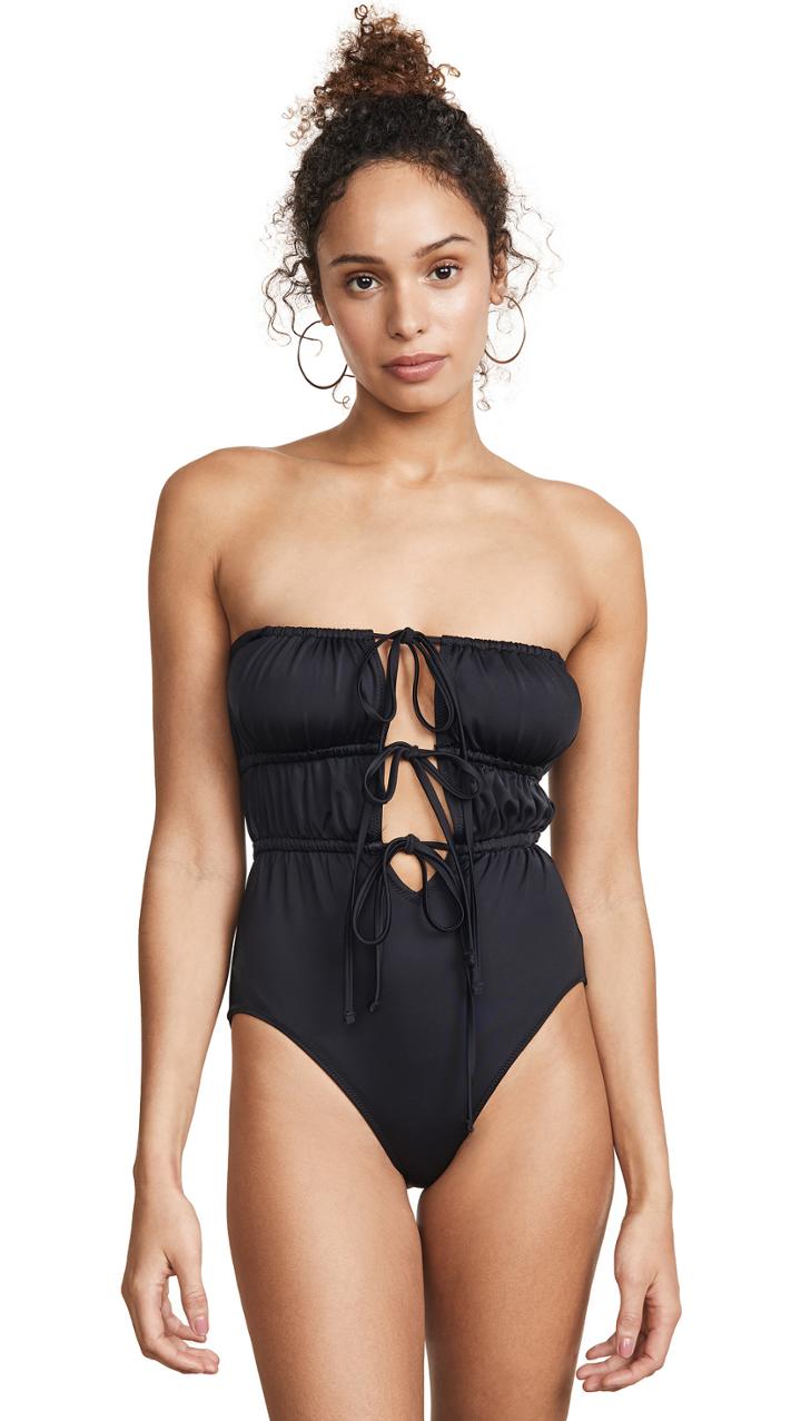 Solid Striped The Paula One Piece Swimsuit