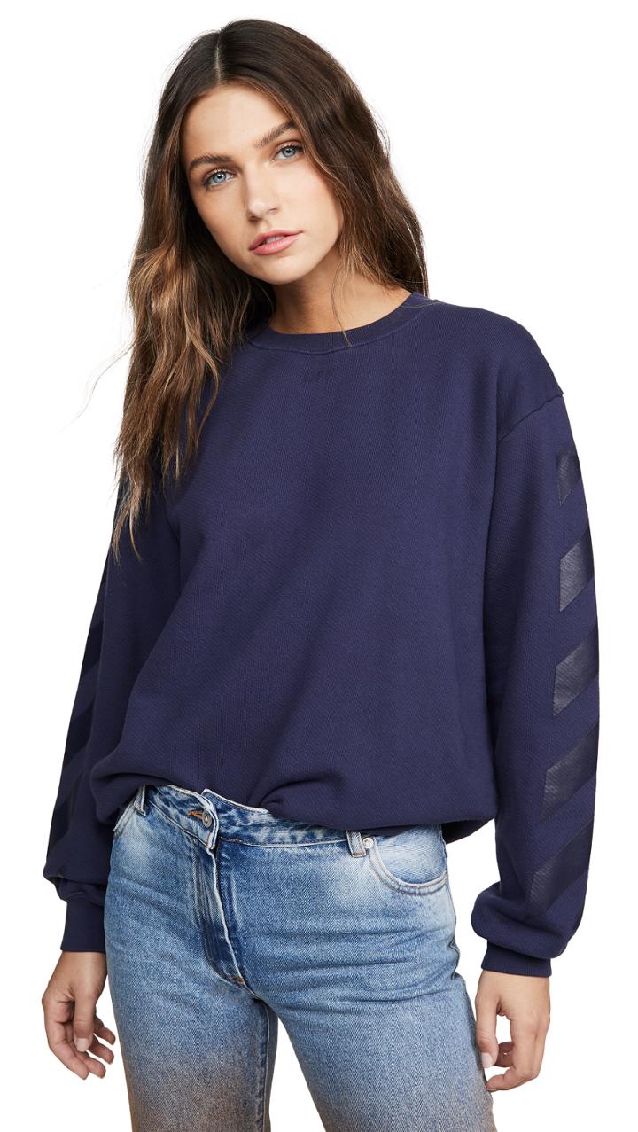 Off White Diagonal Sweatshirt