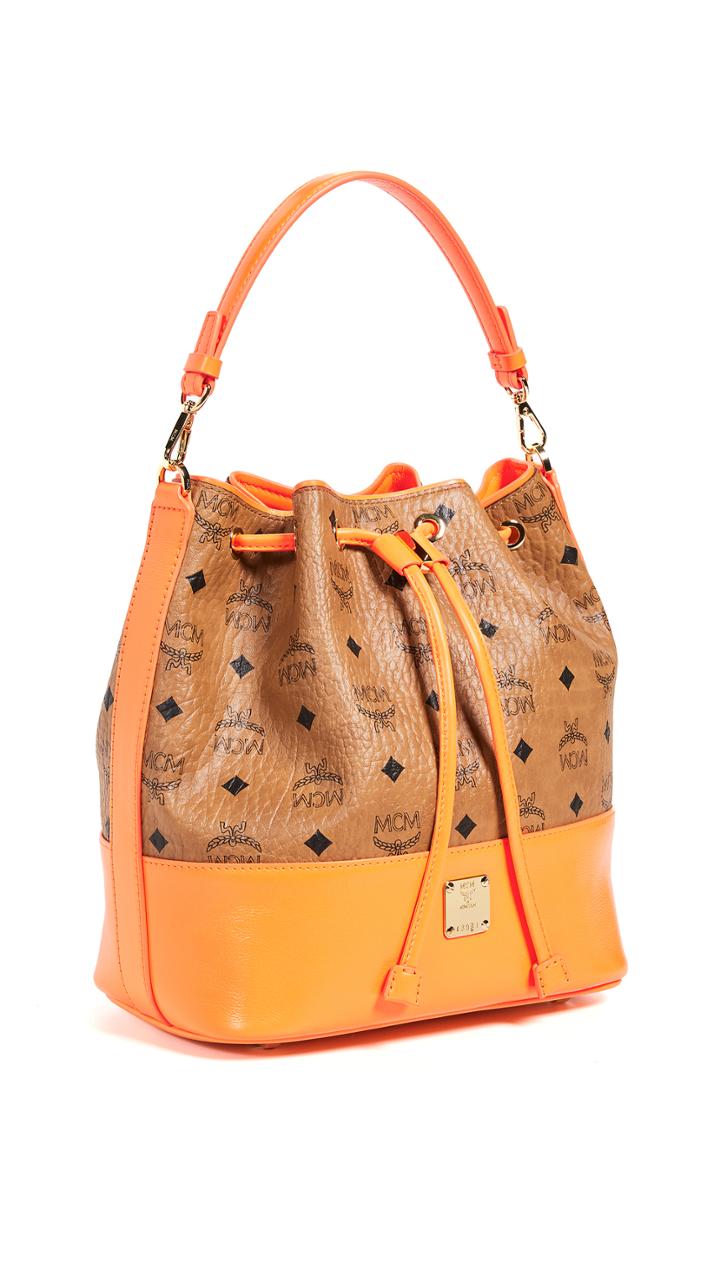 Mcm Wilder Visetos Small Drawstring Bag