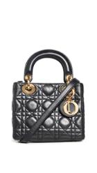What Goes Around Comes Around Dior Black Lambskin Lady Dior Mini Bag