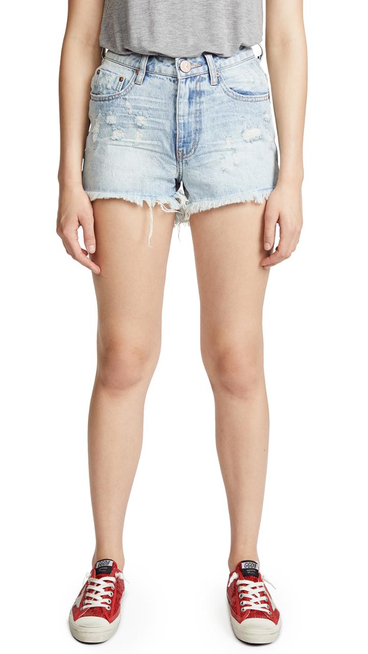 One Teaspoon High Waist Bonita Denim Shorts