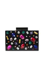 Alice Olivia Lucite Stones Chunky Clutch