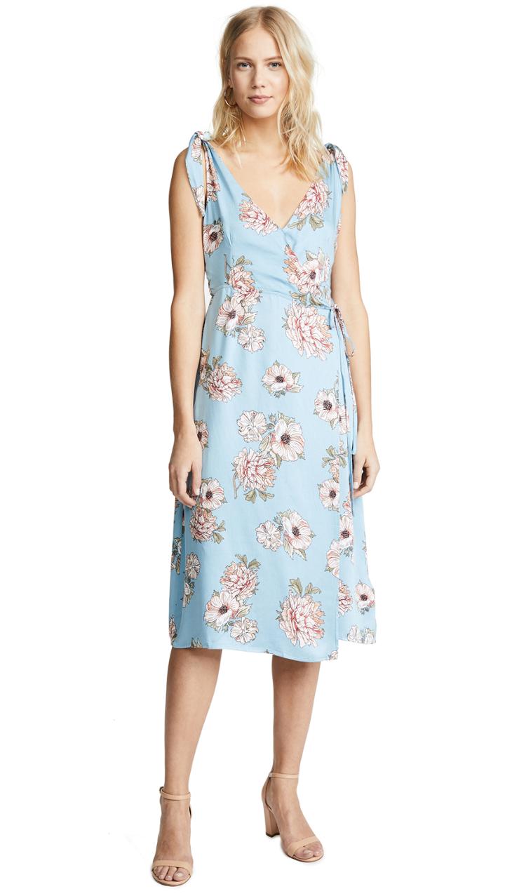 Minkpink Elysium Tie Shoulder Midi Dress