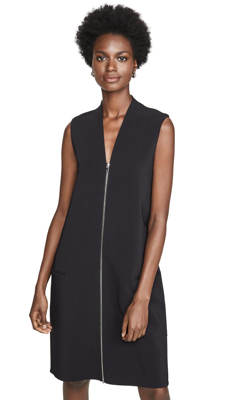 Rosetta Getty Zipper Front Shift Dress
