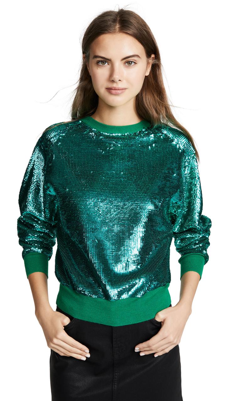 Toga Pulla Sequin Open Back Sweater