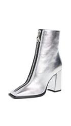 Msgm Square Toe Zip Ankle Booties